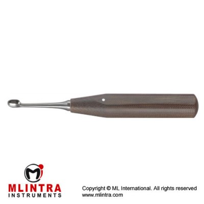 FiberGrip™ Volkmann Bone Curette Oval - Fig. 0 Stainless Steel, 18.5 cm - 7 1/4"